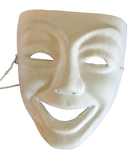 Blank Unpainted Comedy Venetian Mask Masquerade Halloween Costume Drama Project Arts