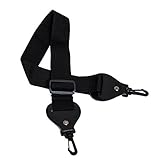 Performance Plus Adjustable Length Woven Banjo Strap with No-Scratch Hooks Black (GS6-BK)