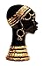 AFRICAN LADY WITH NECKLACE STATUE FIGURINE 13
