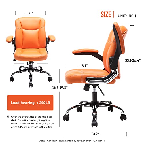 Myka's Ergonomic Leather Executive Office Chair High Back Computer Desk