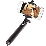 The Memory Journalists MJ Selfie Pro Extendable Pole Monopod Bluetooth Remote Shutter Selfie Stick for iPhone 5/5s/5c/6/6 Plus and Android Phones