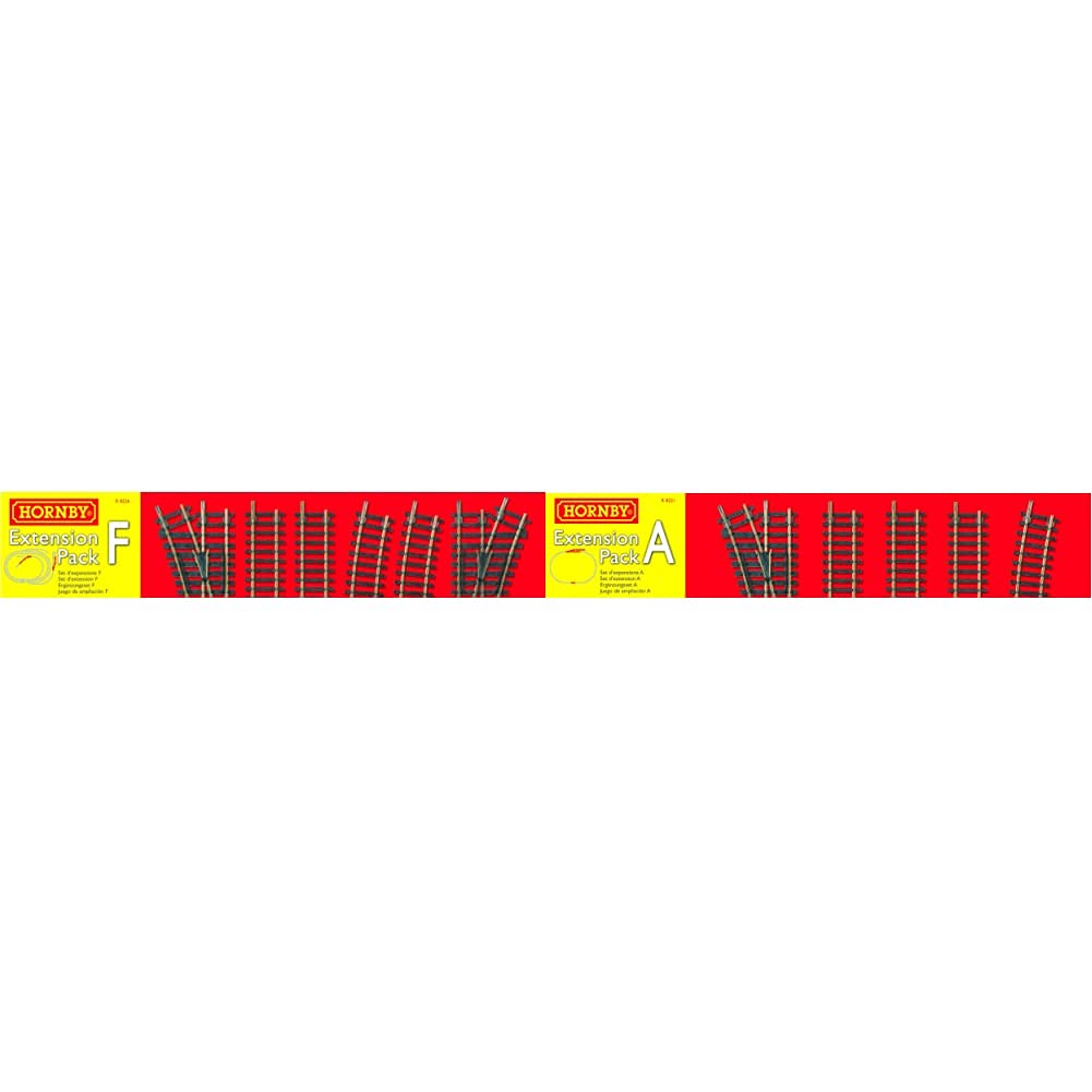 Hornby R8226 Gauge Track Extension Pack F & R8221 00 Gauge Track Extension Pack A