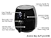 Avalon Bay Digital Air Fryer - Stainless Steel Interior and Digital Display, Includes Airfryer Cookbook and Accessories, 3.7-Quart, AB-Airfryer230B