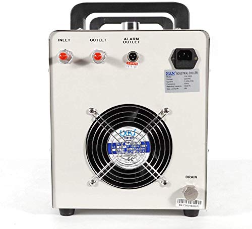 DONNGYZ Water Chiller, 110V 9L Capacity Industrial Chiller Thermolysis Cooling System CW-3000 for 60W /80W Laser Machine CO2 Glass Tube Cooler Single Flow Alarm - Thumbnail 2