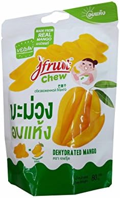 3 packs of Dehydrated Mango, made from real mango, delicious Snack from Jfruit Brand. GMP &amp; HACCP and BRC certified company. (50 g/ pack)