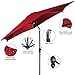 Giantex 9ft Patio Umbrella Outdoor, Market Table Umbrella w/Push Button Tilt and Crank, 180G Polyester Fabric and Sturdy Ribs, Sun Canopy Umbrellas for Patio Garden Beach Deck Pool