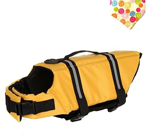 Float Coat Dog Life Jacket Quick Release Easy-Fit Adjustable Dog Life Protecter (XXS, YELLOW)