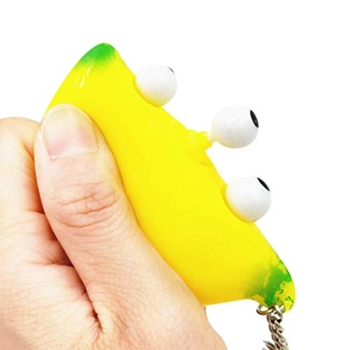 Naiflowers Mochi Squishy Toys, Moj Moj Squeeze Toys, Birthday Gifts for Boys Girls, Banana Keychain Scented Super Slow Rising Toys, No- Toxic Kawaii Anxiety Reduction Toys (Yellow) - Thumbnail 3