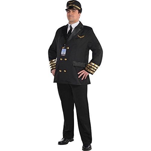amscan (PKT) (844183-55) Adult Mens Captain Wingman Costume (XXL)