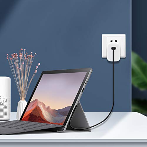 aifulo USB C Ladekabel für Ladeadapter Charger Cable,Type C PD für Surface Pro 3/4/5/6/Book 1/GO,Type C Ladekabel 12 V 3 A / 15 V 3A Aufladung Funktioniert mit PD,1.5 M