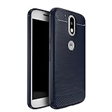 Moto G Play (4th gen.) Case, Rebex [Shockproof] [Wiredrawing Series] Textured Pattern Grip Cover for Motorola Moto G4 Play (2016) (Navy Blue)