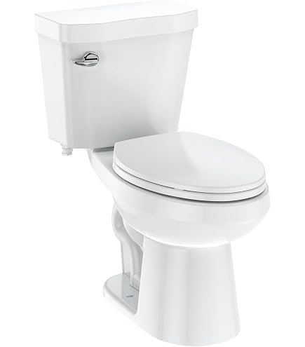 TOTO Entrada CST243EF-01 Two-Piece Toilet – 1.28 GPF, Round Bowl, Universal Height, ADA Compliant, 12-Inch Rough-In