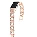 For Fitbit Charge 2, bayite Replacement Metal Bracelet Adjustable Fitbit charge 2 Bands Rose Gold with Rhinestone