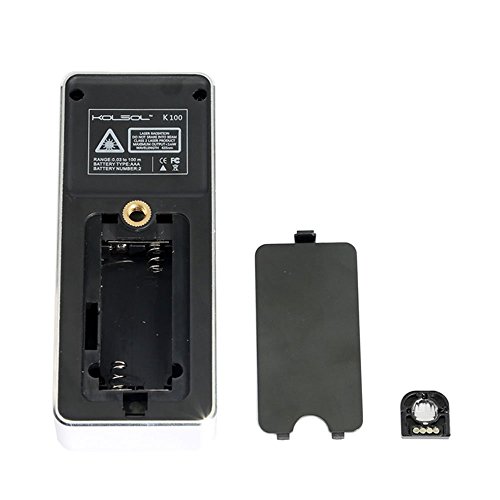 Laser Distance Measure 100M//328ft, KOLSOL K100 Metal Material Laser Tape Measure with Backlight LCD