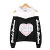 De.Pommeyeux Melanie Martinez off-shoulder hoodie sweatshirt hiphop meisje streetwear K-12 pullover met capuchon