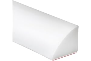 Duzzy 158 Inch Flexible Quarter Round Molding, Silicone Rubber Peel and Stick Shower Water Barrier Suitable for The Shower Corner or Kitchen Countertop Sink and Cooktop