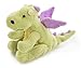 goDog Bubble Plush Dragons Squeaky Dog Toy, Chew Guard Technology - Lime, Small