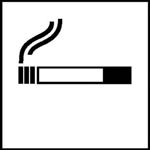 Symbol Sign, To Label Self-Adhesive, Self Adhesive, 10x10 cm Version 14 Spaces, Smoking Permitted