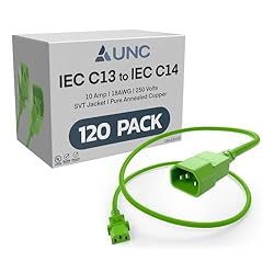 120 Pack UNC 4ft PDU Power Cable C13 to C14 10Amp