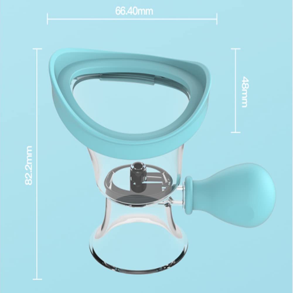 Eye Wash Cup,Eye Wash Cleaner Kit Silicon Manual Air Pressure Eye Cleaning Cup Tool Effective Eye Rinse Clean Dust Makeup Irritants,Transparent with Storage Container Eye Cup Soothing Tired Eyes(Blue)