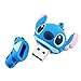 QICAIHU Novelty Stitch Blue Shape Design 32GB USB 2.0 Flash Drive Cute Memory Stick Stitch Thumb Drive Data Storage Pendrive Cartoon Jump Drive Gift