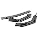 MotorFansClub 3pcs Front Bumper Lip Splitter fit for compatible with Infiniti Q50 2014 2015 2016 2017 Sport Trim Protection Splitter Spoiler, Black (Only Fits Sport !!!）