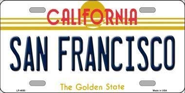 DOGT San Francisco California Novelty Metal License Plate Vintage TIN SIGN Size: Approx. 20 * 30cm/ 7.8 * 11.8 inch(L * W)