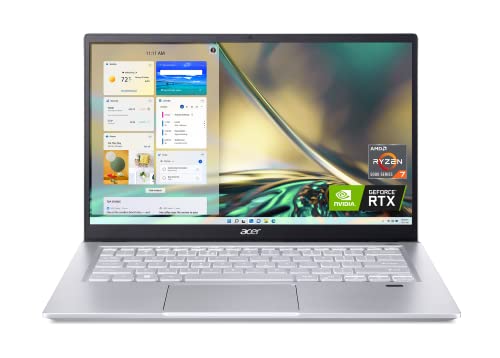 Acer Swift X SFX14-42G-R607 Creator Laptop | 14" Full HD 100% sRGB | AMD Ryzen 7 5825U | NVIDIA RTX 3050 Ti Laptop GPU | 16GB LPDDR4X | 512GB SSD | Wi-Fi 6 | Backlit KB | Windows 11, Gray