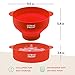 Original Colonel Popper Healthy Microwave Popcorn Maker - LFGB Food Grade Certified BPA Free Popcorn Poppers (Classic Red)