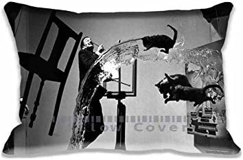 Black and White Chair Pillow Covers Home Sweet Design Dali Decorative Photo Pillowcase for Couples , Special Fantasy Cushion Cotton Cases