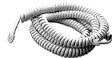 25 FT White Telephone Handset Cord, Standard