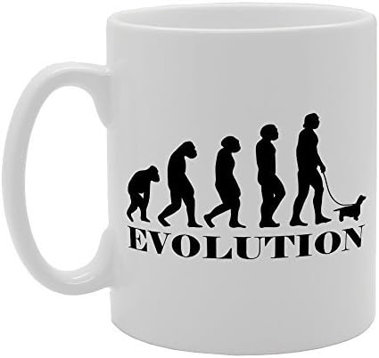 Amazon Funny Joke意味の進化ape Man To Dachshund Novelty Giftセラミックティーコーヒーマグ Quintina Violet グラス タンブラー