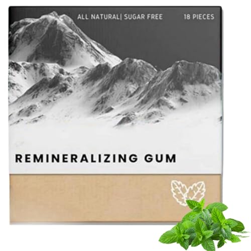 Remineralizing Chewing Gum,Mints Teeth Cleaning Gum,Organic Remineralizing Chewing G/um,Freshen Breath Mint Gu/m,Teeth Cleaning Gu/m