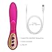 Vibrator, Louviva G-Spot Vibrator for Women Vagina and Clitoris Stimulation Dual Motors, USB rechargeable, 100% Waterproof, 7 Frequency [Super Quiet]