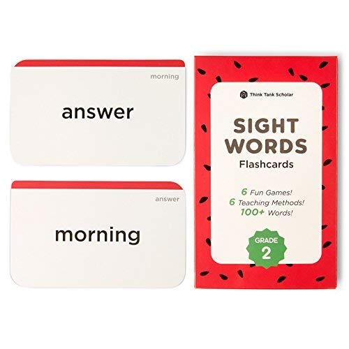 Think Tank Scholar 100+ Second (2nd) Grade Sight Words Flash Cards for Readers Ages 7 to 8 Years Old