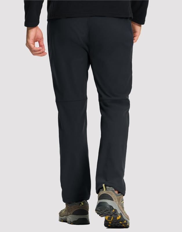 Pioneer Camp Wanderhose Herren Outdoor Trekkinghose 4-Wege Stretch Wasserabweisend Atmungsaktiv Schnell Trocknend Hose mit Reißverschluss für Klettern Bergsteigen(Black;L) 2