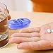 Deke Home - Pill Organizer AM PM, 2 Compartment Pill Box for Pocket or Purse, Small Daily Medicine Case, Travel Pill Holder, Easy Open Pill Container, Vitamins & Supplements (Blue, Pack of 2)