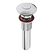 DECOLAV 9297-CP Decorative Push Button Umbrella Drain with Overflow, Polished Chrome