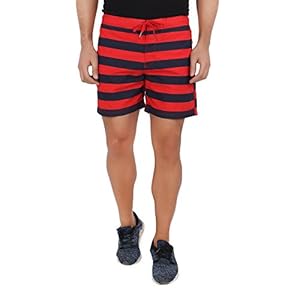 Undercolors of Benetton Men’s Shorts (BS02I_Large_Striper Red)-903