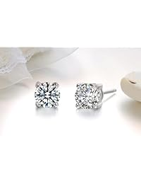 Titanio Lady La encantadora Stud arete de acero inoxidable con una caja de regalo y un pequeño regalo gratuito