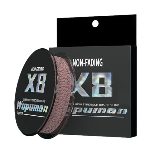 WUPUMAN Braided Fishing Line Red White