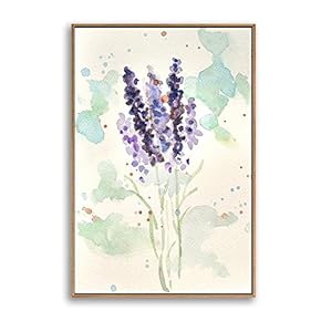 Framed Canvas Home Artwork Decoration Watercolor Painting Canvas Wall Art for Living Room, Bedroom - 16x24 inches
