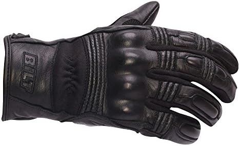 CUSTOM BILT Women's Interstate Leather Motorcycle Gloves - MD, Black