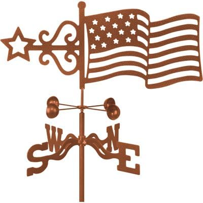EZ Vane Roof Mount Weathervane, Model 9341, Flag Design