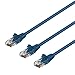 Ethernet Cable, Rankie 3-Pack RJ45 Cat 5e Ethernet Patch LAN Network Cable - 15 Feet (Blue) - R1311D