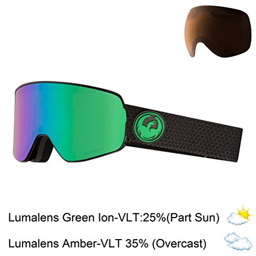 Dragon 28605 333 Split NFX2 Visor Goggles Lens Category 3 Lens Mirrored Size 60