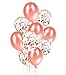 Rose Gold Confetti Balloons Set | 12 inch Premium Original Latex Balloons for Birthday Rose Gold Party Decorations, Bridal and Baby Shower, Wedding, Proposal(20 Pack)