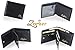 Luxury black leather wallet - men - RFID protection - coin pocket - excellent soft calfskin nappa - genuine leather - ID window - 2 bill compartments - business purse - bifold - trifold