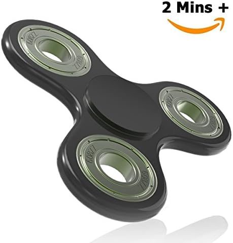 Fidget Spinner the Anti-Anxiety toys - Helps Focusing Fidget Premium Quality EDC Focus Toy for Kids &amp; Adults Best Stress Reducer Relieves ADHD Anxiety and Boredom Cube Bearing (Black)