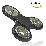 Fidget Spinner the Anti-Anxiety toys - Helps Focusing Fidget Premium Quality EDC Focus Toy for Kids & Adults Best Stress Reducer Relieves ADHD Anxiety and Boredom Cube Bearing (Black)